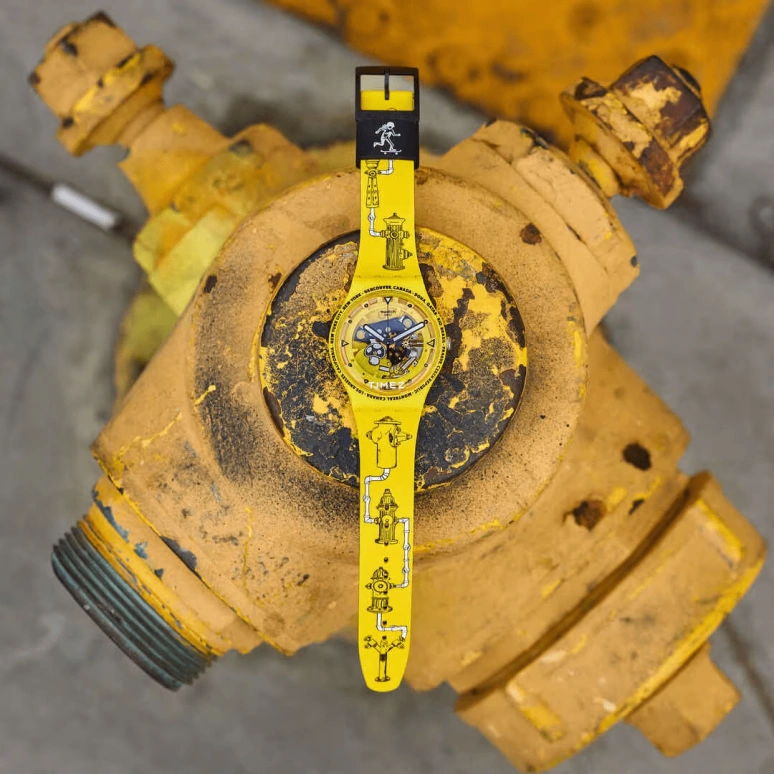 Swatch,Originals 41mm,41mm,Bio-sourced,Yellow,Transparent,Quartz,Round,Yellow,SO29J101