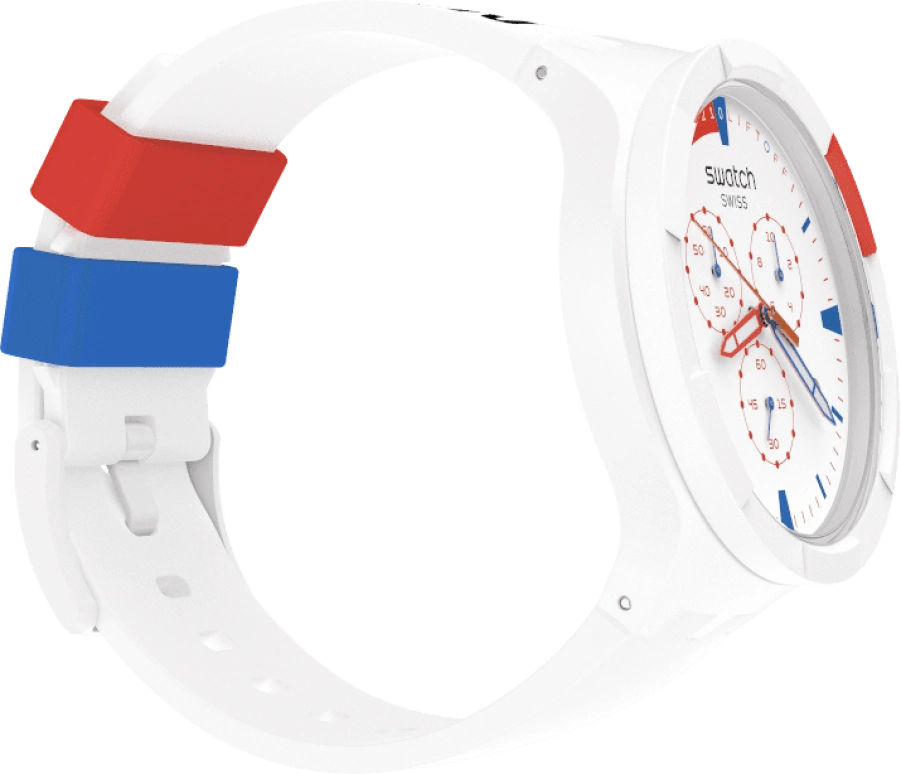 Swatch,THE BOLD 47mm,47mm,Bioceramic,Ceramic,White,Sapphire,Crystal Glass,SB04Z400