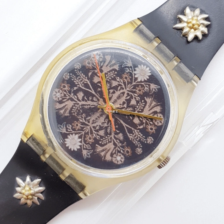 Swatch,Other 34mm,34mm,Plastic,Black,Quartz,Sapphire,Crystal Glass,Round,GZ105