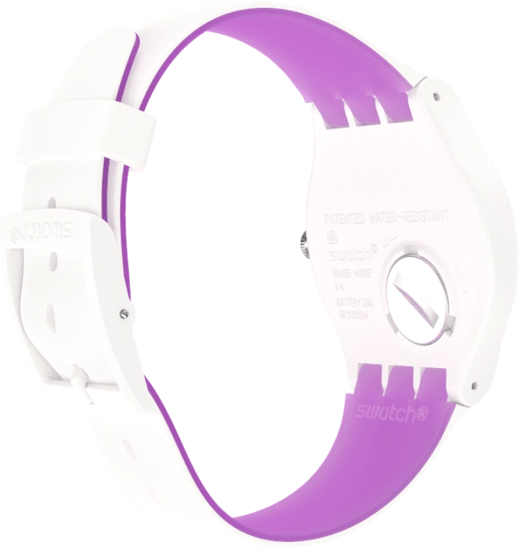 Swatch,Originals 41mm,41mm,Plastic,White,Sapphire,Crystal Glass,SUOW173