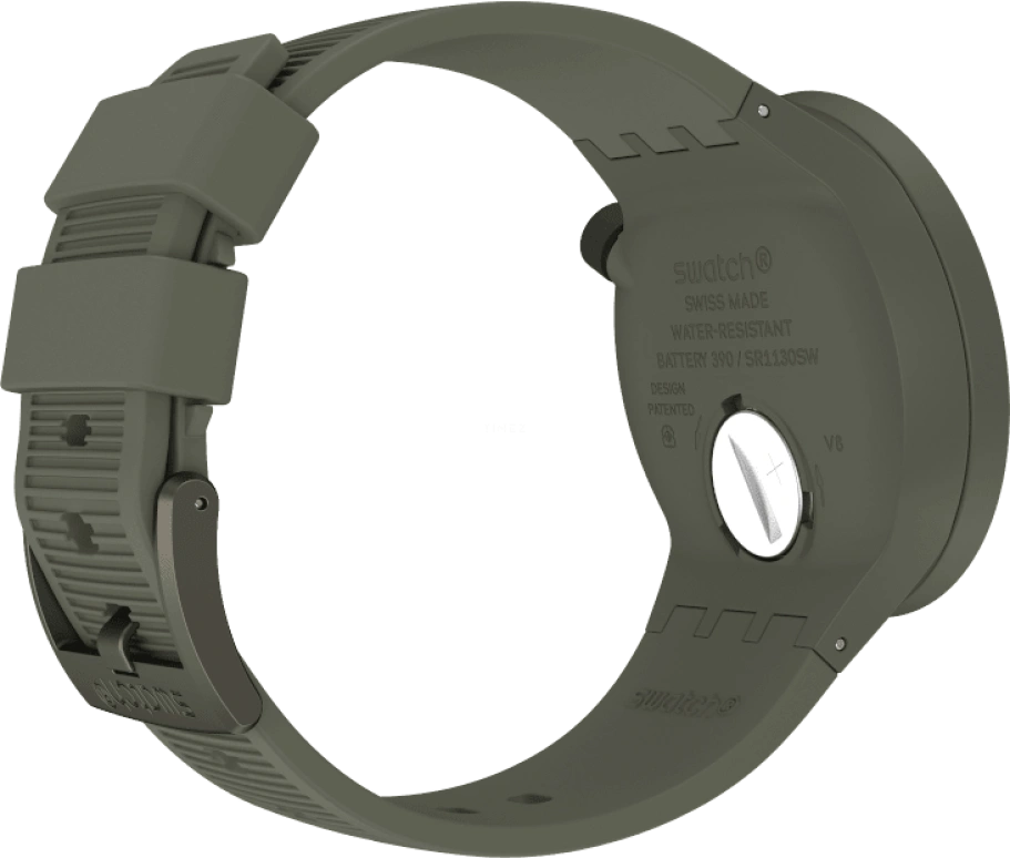 Swatch,THE BOLD 47mm,47mm,Plastic,Green,Sapphire,Crystal Glass,SO27M105