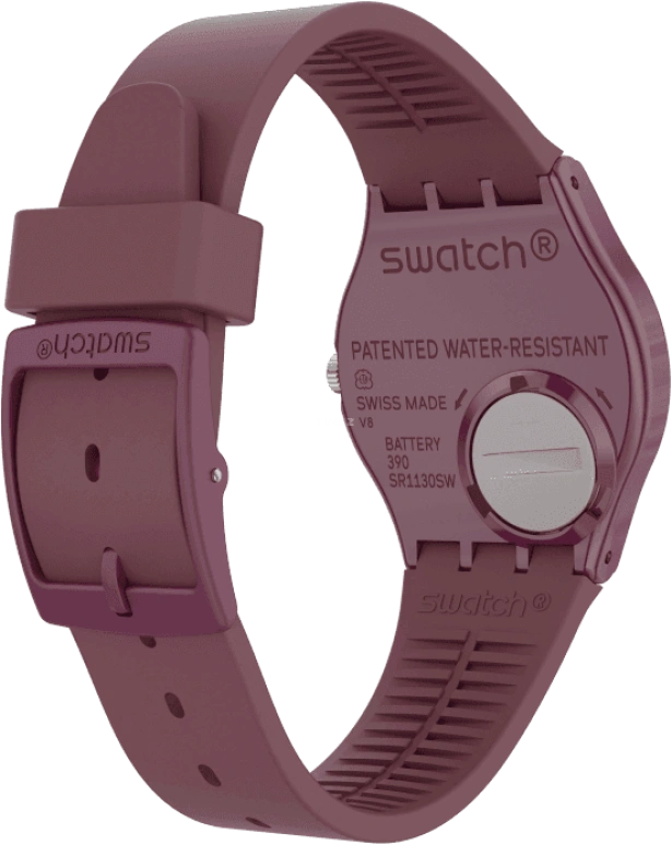 Swatch,Originals 34mm,34mm,Plastic,Purple Red,Closed,GR405
