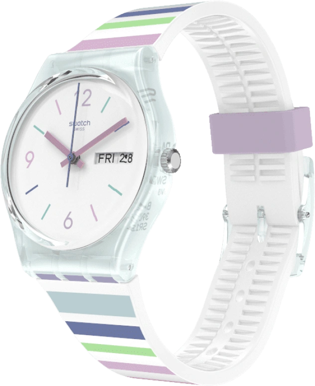 Swatch,Originals 34mm,34mm,Plastic,White,Open,GL702
