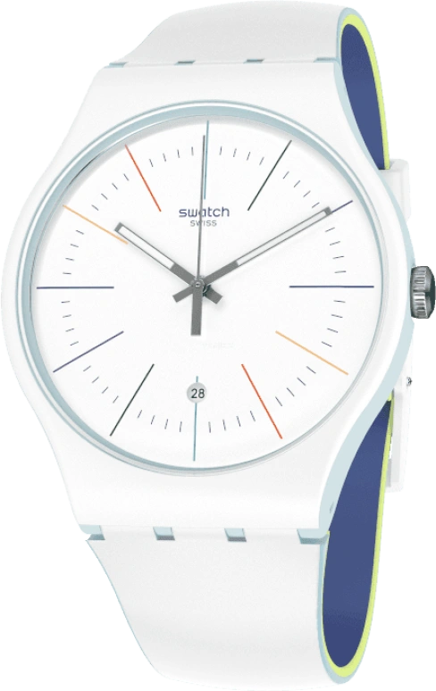 Swatch,Originals 41mm,41mm,Plastic,White,SUOS404