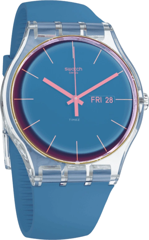 Swatch,Originals 41mm,41mm,Plastic,Blue,SUOK711
