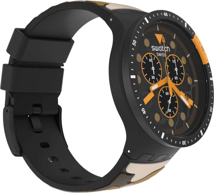 Swatch,THE BOLD 47mm,47mm,Plastic,Black,SB02B410