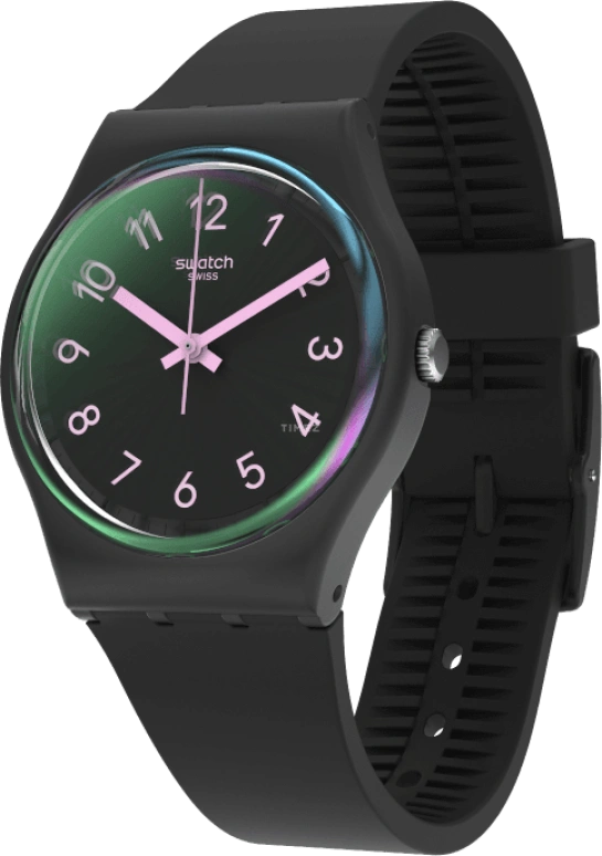 Swatch,Originals 34mm,34mm,Plastic,Black,Closed,GB330
