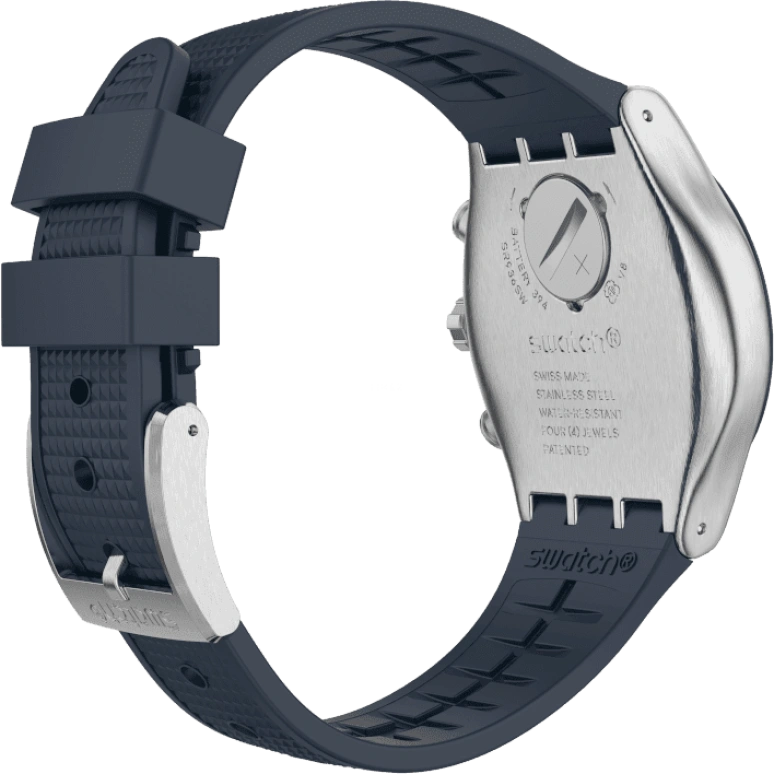 Swatch,IRONY 43mm,43mm,Stainless Steel,Blue,YVS454