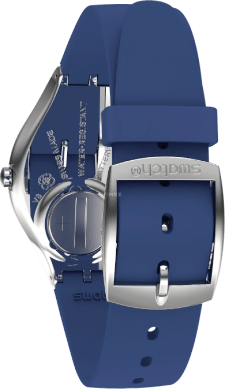 Swatch,SKIN 38mm,38mm,Blue,Sapphire,Crystal Glass,SYXS132