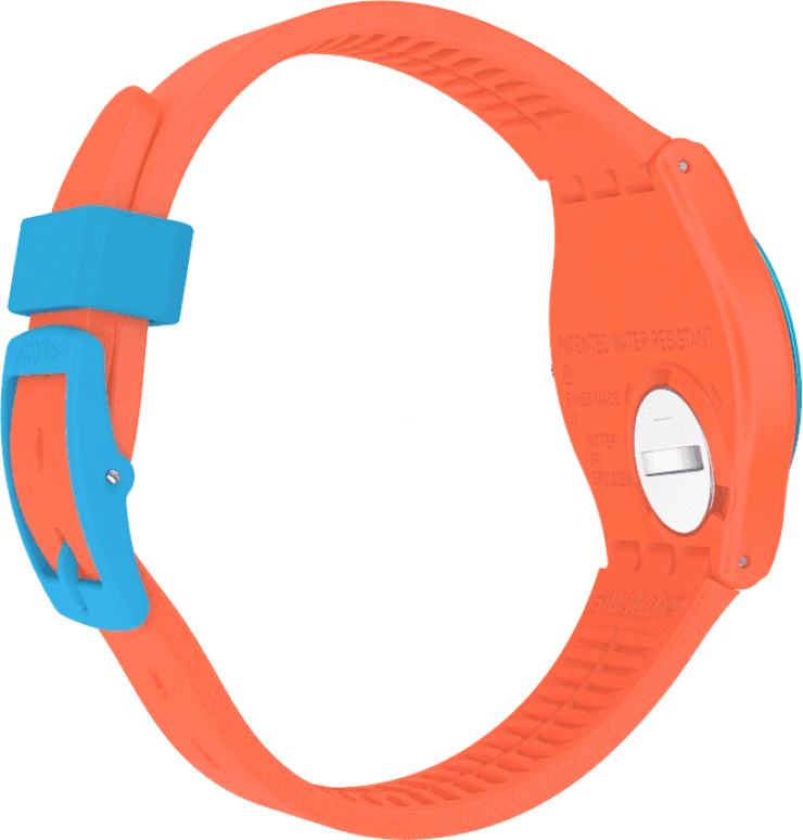 Swatch,Originals 34mm,34mm,Plastic,Blue,GO121