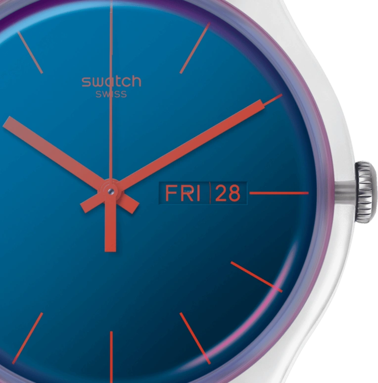 Swatch,Originals 41mm,41mm,Plastic,Blue,SUOK711