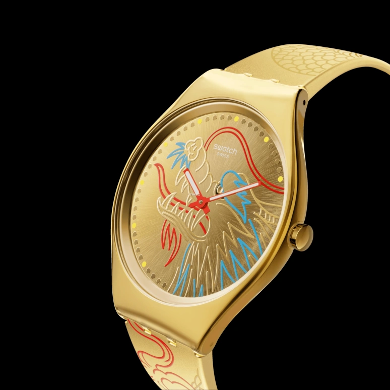 Swatch,Other 38mm,38mm,Stainless Steel,Gold,Quartz,Round,SYXZ104