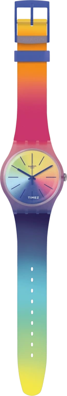 Swatch,Originals 41mm,41mm,Plastic,Multi-Color,Quartz,Tonneau,Colorful,SUOK143