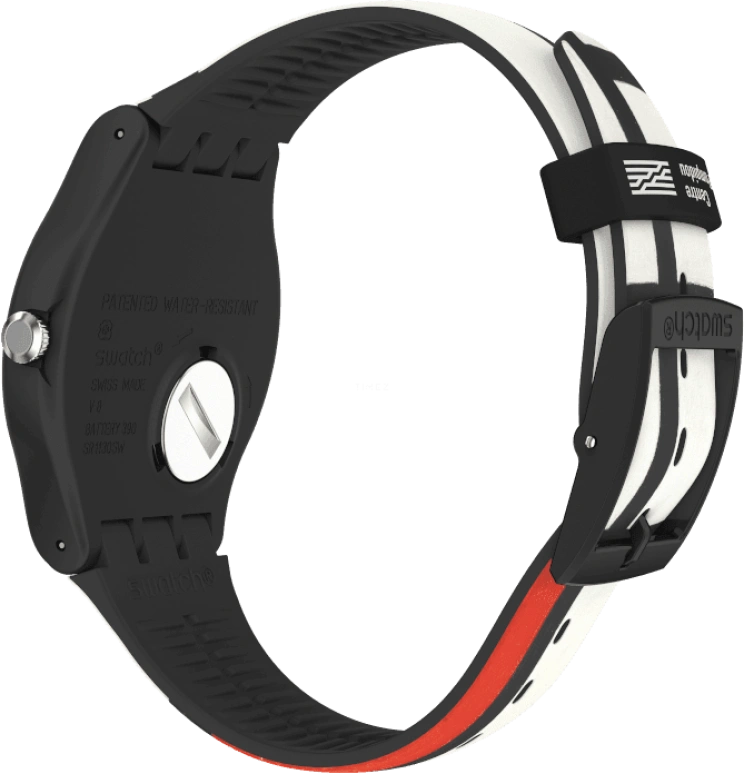 Swatch,Originals 41mm,41mm,Plastic,Black,Quartz,Sapphire,Crystal Glass,Round,SUOZ344