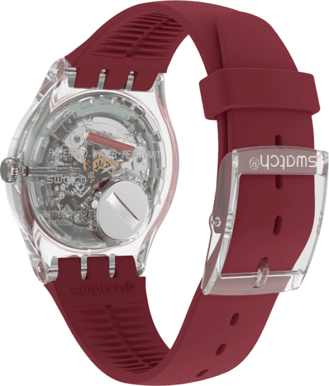 Swatch,Originals 41mm,41mm,Plastic,Pink,Sapphire,Crystal Glass,SUOK717
