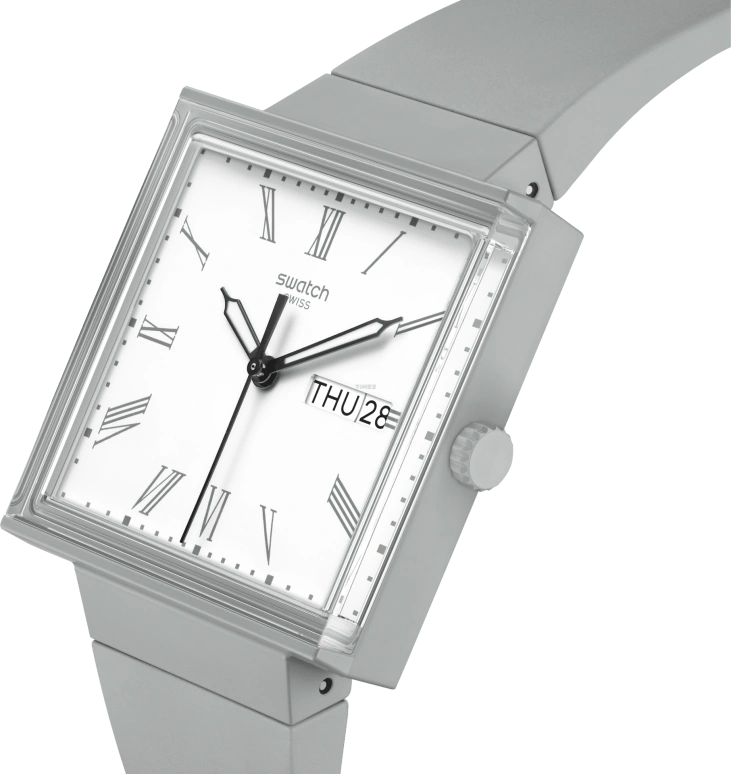 Swatch,Originals 33.25mm,33.25mm,Bioceramic,White,Quartz,Date,Day,SO34M700