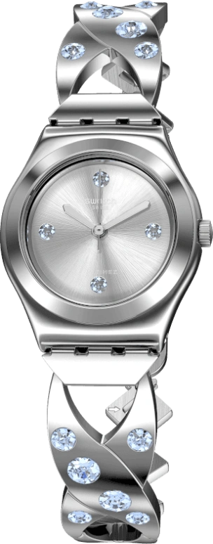 Swatch,IRONY 25mm,25mm,Stainless Steel,Silver White,YSS332G