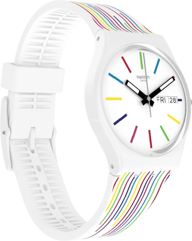 Swatch,Originals 34mm,34mm,Plastic,White,Closed,GW712