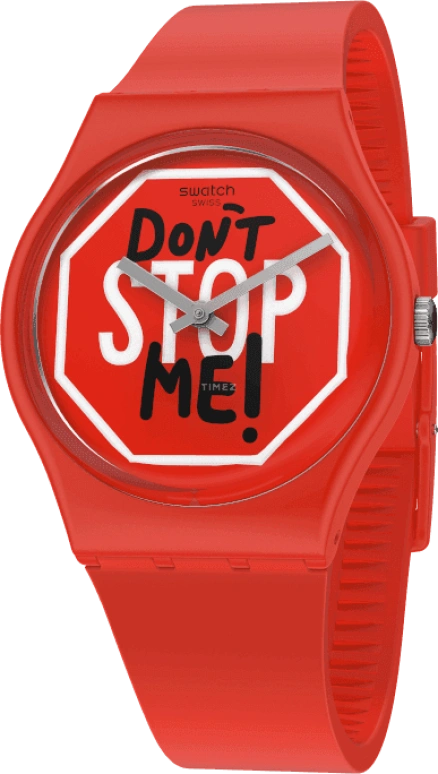 Swatch,Originals 34mm,34mm,Plastic,Red,GR183