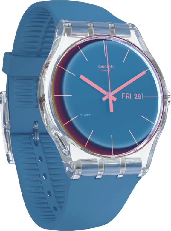 Swatch,Originals 41mm,41mm,Plastic,Blue,SUOK711