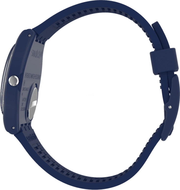 Swatch,Originals 39.20mm,39.20mm,Plastic,Blue,Sapphire,Crystal Glass,Closed,GN726