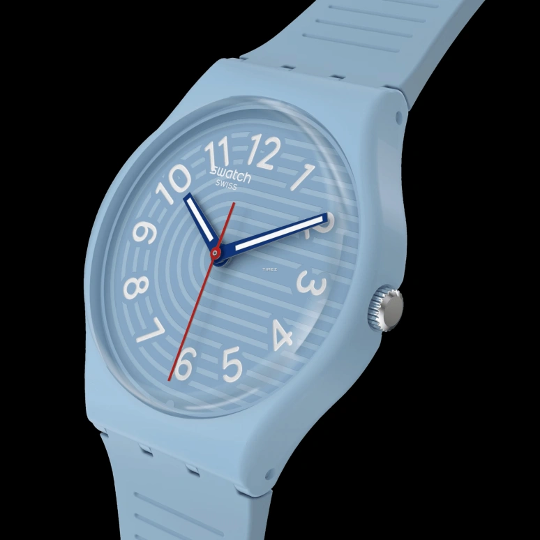 Swatch,Other 34mm,34mm,Bio-sourced,Blue,Quartz,Tonneau,SO28S104,SO28S104-5300