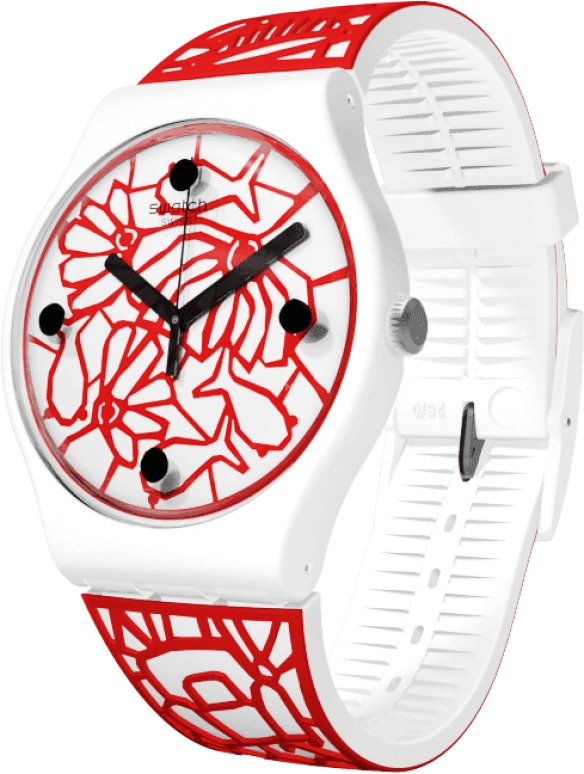 Swatch,Originals 41mm,41mm,Plastic,White,Closed,SUOZ259C