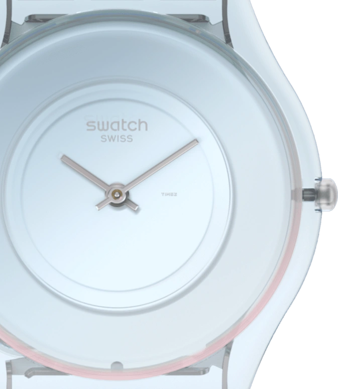 Swatch,Other 34mm,34mm,Bio-sourced,Blue,Quartz,Sapphire,Crystal Glass,Round,SS08S100