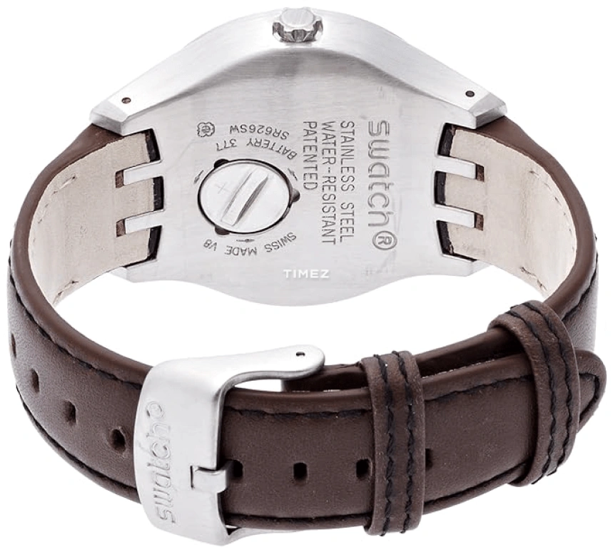 Swatch,CLASSIC 43.04mm,43.04mm,Stainless Steel,Coffee,Quartz,Date,Day,YTS713