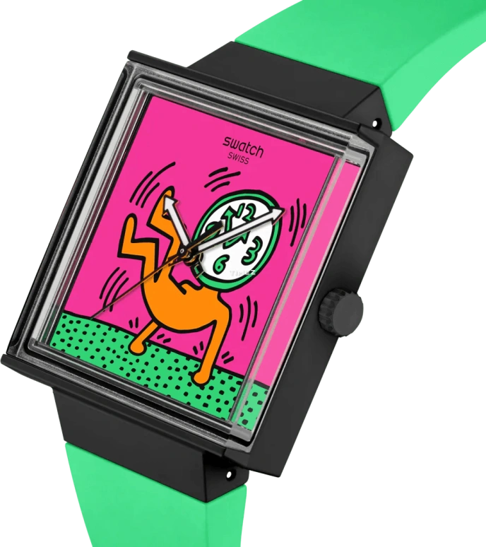 Swatch,Originals 41.80mm,41.80mm,Bioceramic,Multi-Color,Quartz,Glass,Square,SO34Z102