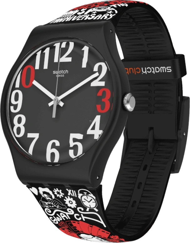 Swatch,Originals 41mm,41mm,Plastic,Black,SUOZ322