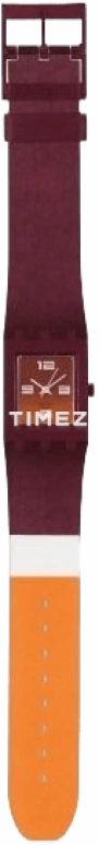 Swatch,Other 38.40mm,38.40mm,Plastic,Orange,Quartz,Sapphire,Crystal Glass,Rectangular,SUBR102