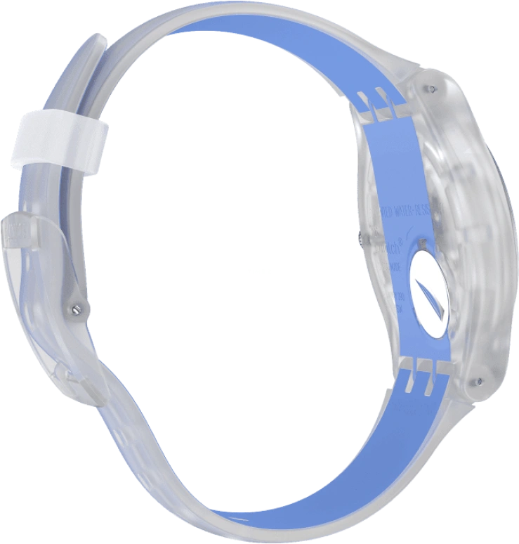 Swatch,Originals 41mm,41mm,Plastic,Skeleton,Quartz,Round,Transparent,SUOK156