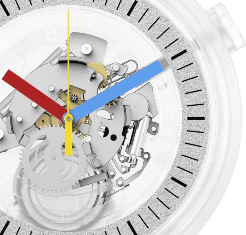 Swatch,CLEAR 47mm,47mm,Open,SB01K100