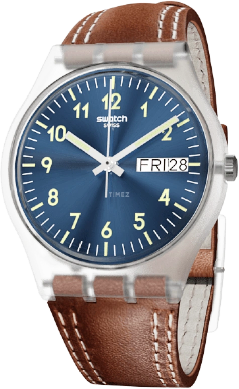 Swatch,Originals 34mm,34mm,Plastic,Blue,GE709