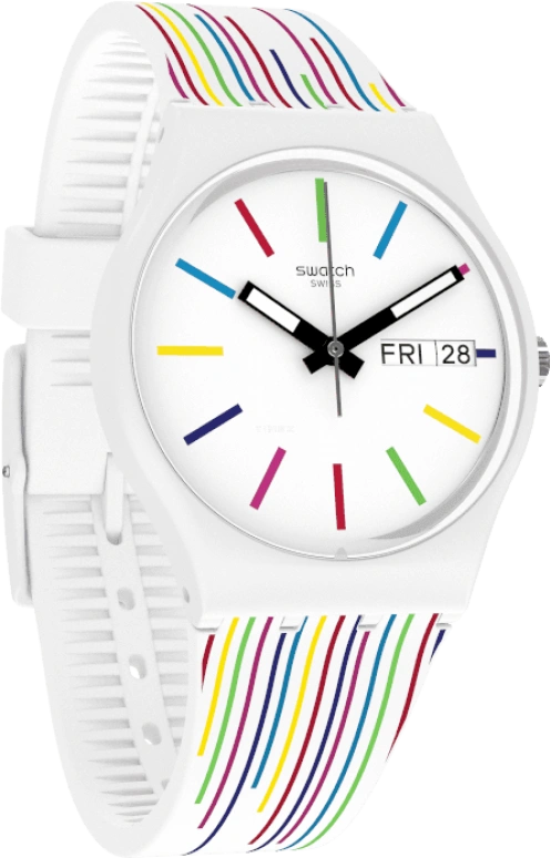 Swatch,Originals 34mm,34mm,Plastic,White,Closed,GW712