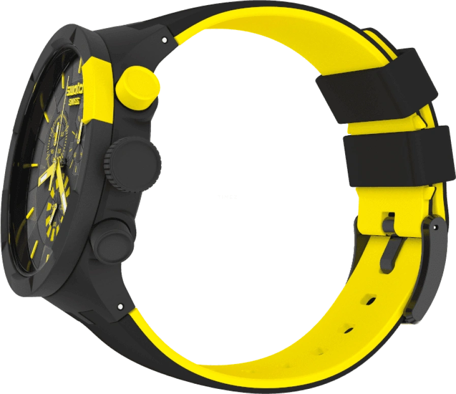 Swatch,THE BOLD 47mm,47mm,Plastic,Black,Sapphire,Crystal Glass,Closed,SB02B403
