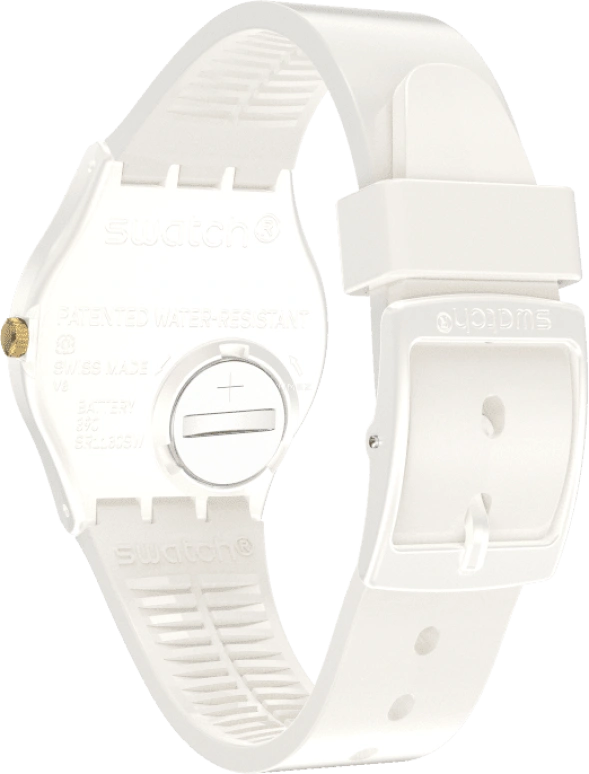 Swatch,Other 34mm,34mm,Plastic,White,Sapphire,Crystal Glass,GZ711