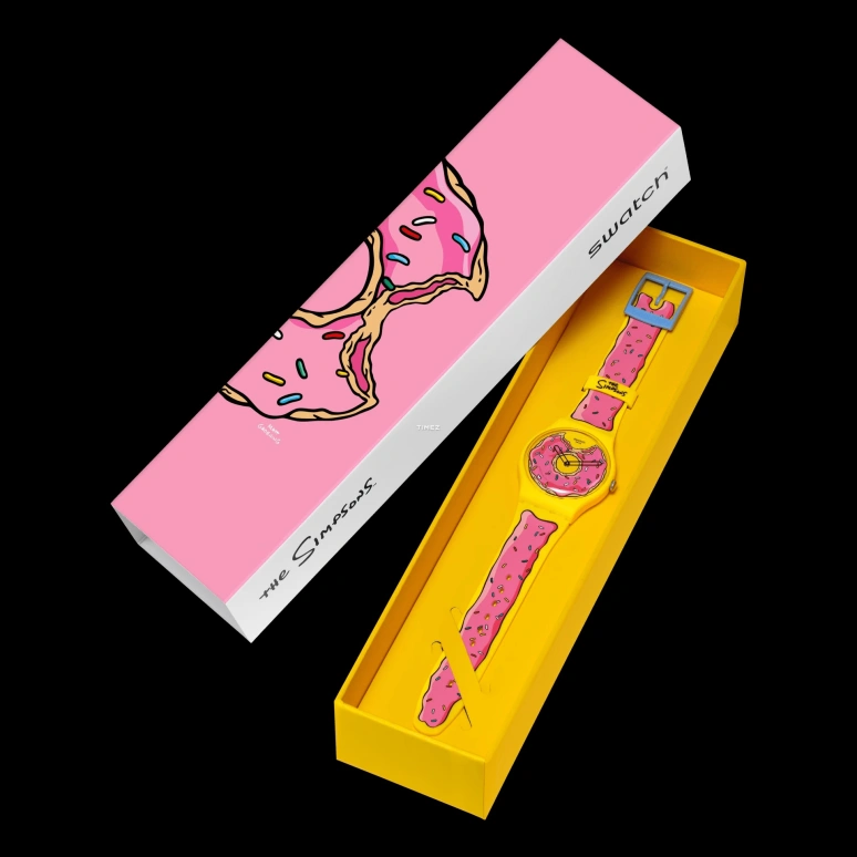 Swatch,Originals 41mm,41mm,Bio-sourced,Yellow,Pink,Quartz,Round,Yellow,SO29Z134
