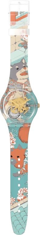 Swatch,Originals 41mm,41mm,Plastic,Transparent,Quartz,Round,SUOK147,SUOK147-034