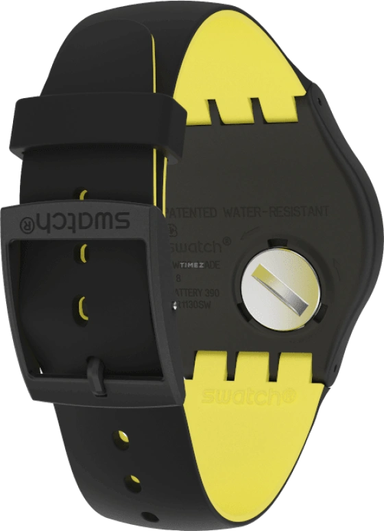 Swatch,Originals 41mm,41mm,Black,Sapphire,Crystal Glass,Open,SUOB184
