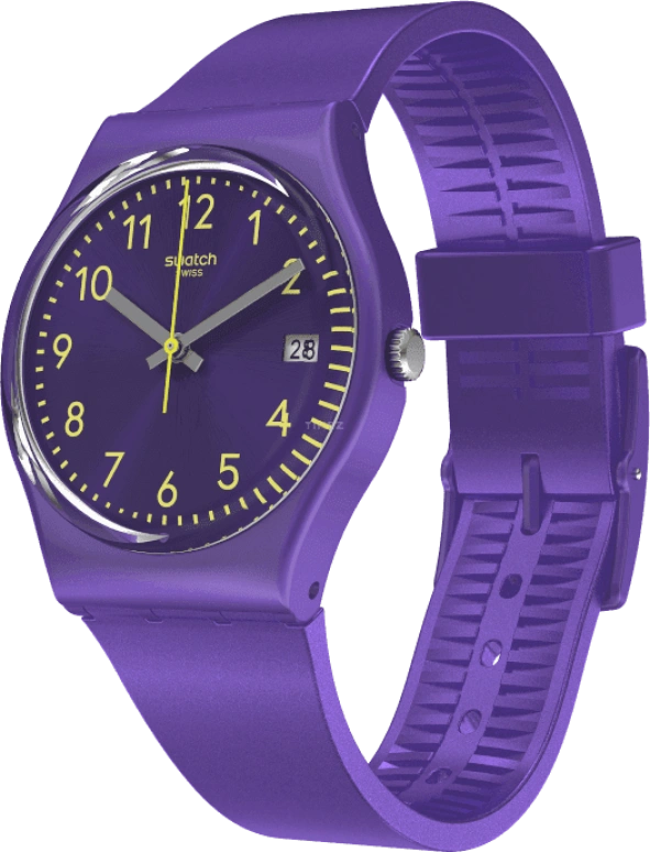 Swatch,Originals 34mm,34mm,Plastic,Purple,GV402