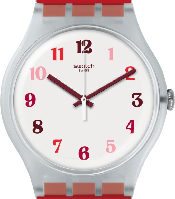 Swatch,Originals 41mm,41mm,Plastic,White,Quartz,Sapphire,Crystal Glass,Tonneau,SUOK138