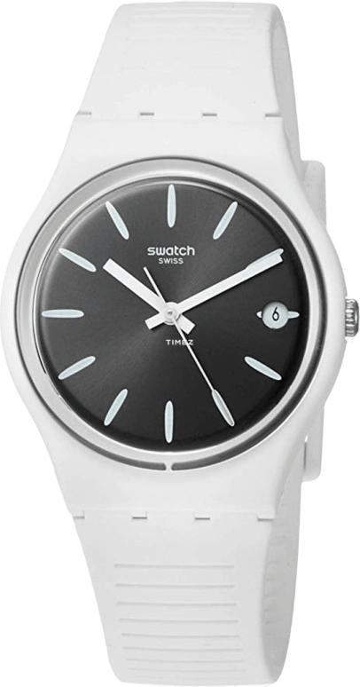 Swatch,Originals 34mm,34mm,Plastic,Black,Quartz,Day,Sapphire,Crystal Glass,GW410