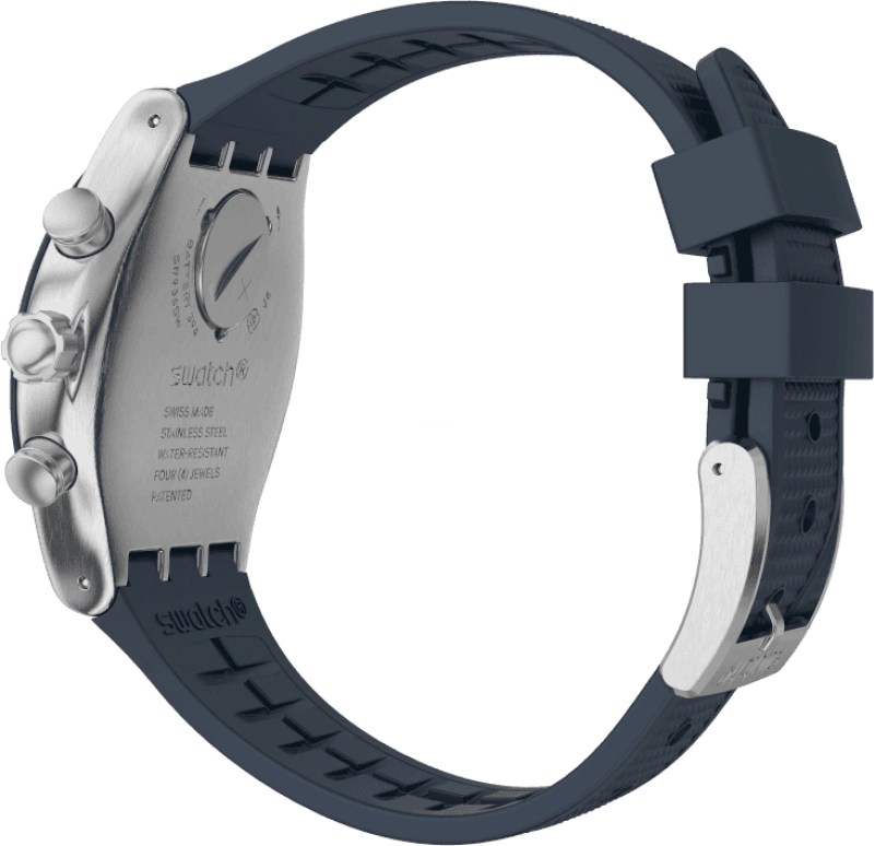 Swatch,IRONY 43mm,43mm,Stainless Steel,Blue,YVS454