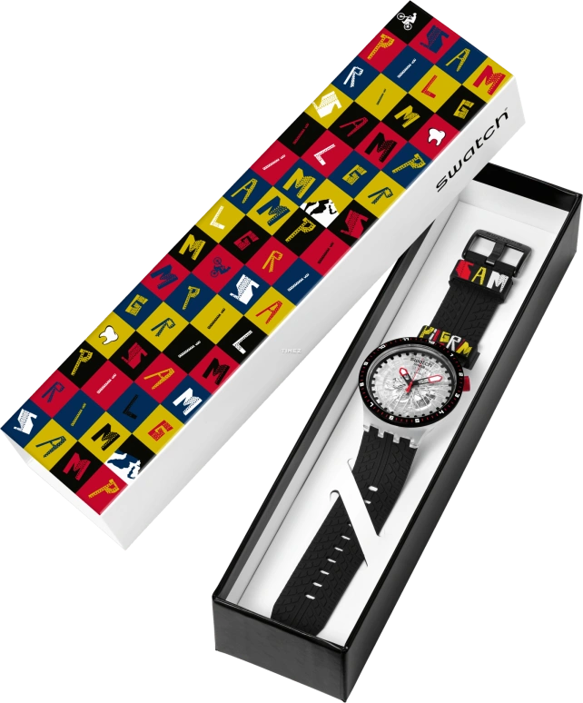 Swatch,THE BOLD 47mm,47mm,Bio-sourced,Transparent,Quartz,Round,Black,SB05K103