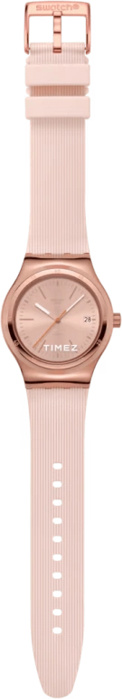 Swatch,IRONY 42mm,42mm,Stainless Steel,Pink,Automatic,Day,90hours,YIG402