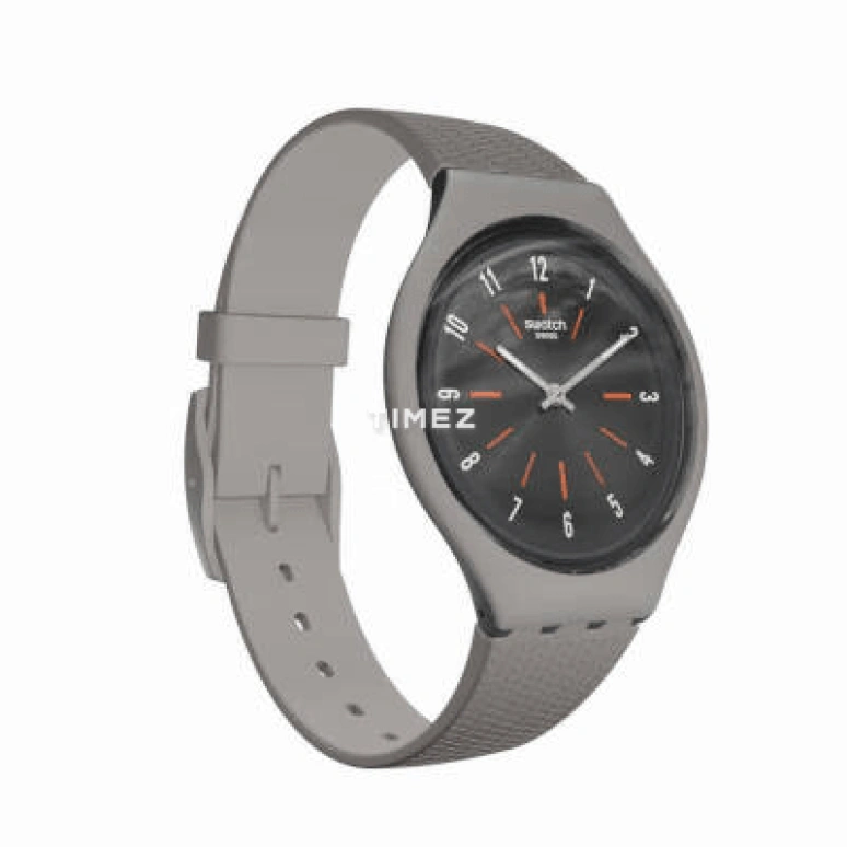 Swatch,SKIN 40mm,40mm,Plastic,Grey,Quartz,Round,Gray,SVUM103