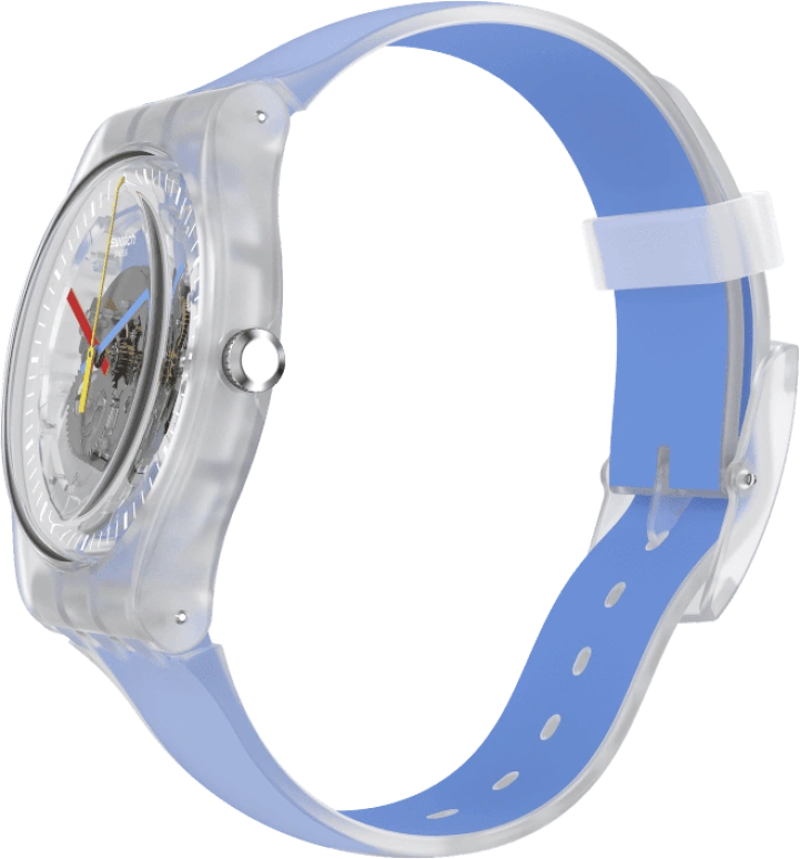 Swatch,Originals 41mm,41mm,Plastic,Skeleton,Quartz,Round,Transparent,SUOK156