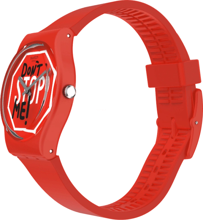 Swatch,Originals 34mm,34mm,Plastic,Red,GR183